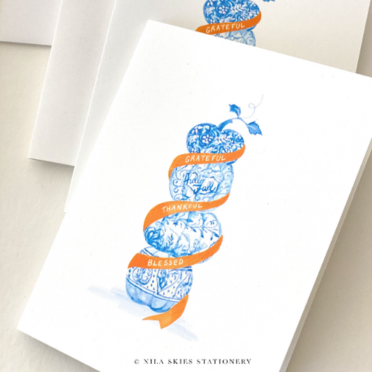 Grateful, Thankful, Blessed Greeting Card