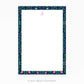 Personalizable Navy Floral Border Notepad