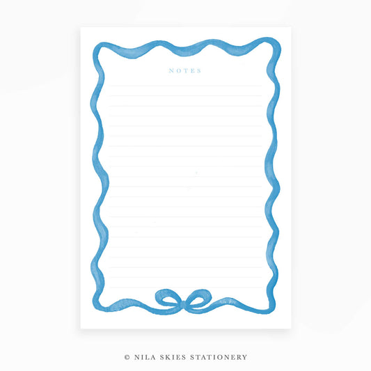 Personalizable Ribbon Border Notepad