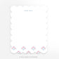 Personalizable Soft Floral Scalloped Notecards - Set of 10