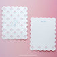 Personalizable Soft Floral Scalloped Notecards - Set of 10