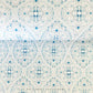 Blue Damask Wrapping Paper Sheet