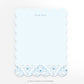 Personalizable Damask Scalloped Notecards - Set of 10