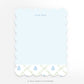 Personalizable Diamond Floral Scalloped Notecards - Set of 10