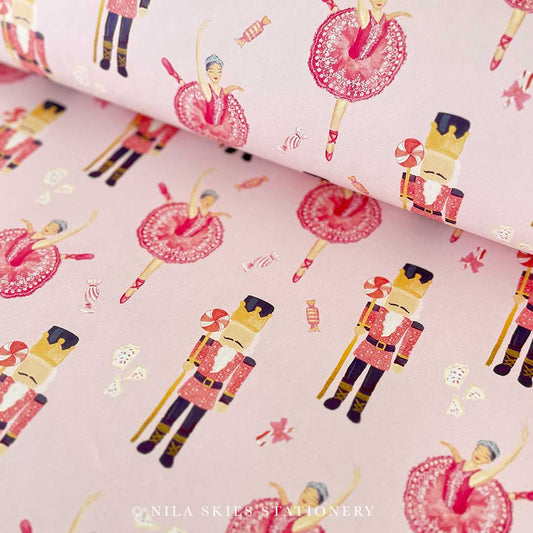 Pink Nutcracker Wrapping Paper Sheet