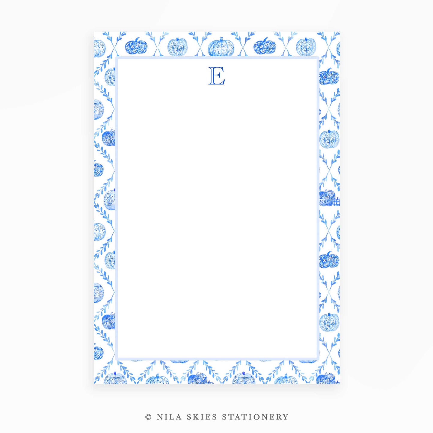 Personalizable Pumpkin Border Notepad