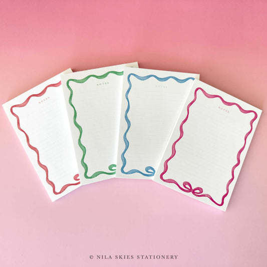 Personalizable Ribbon Border Notepad