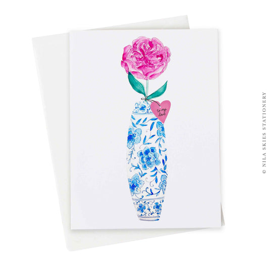Chinoiserie Rose Greeting Card