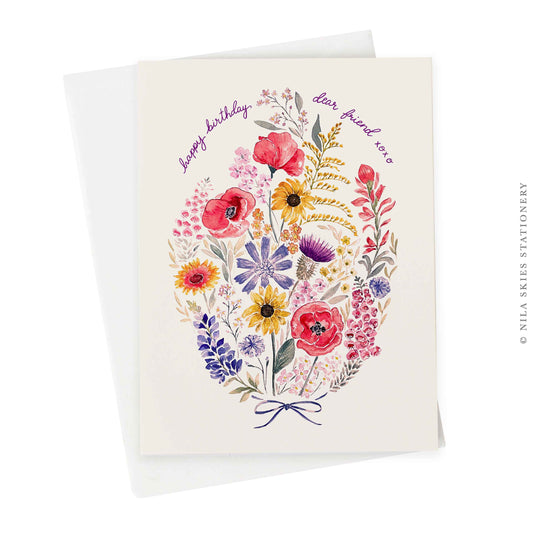 Wildflower Happy Birthday Greeting Card