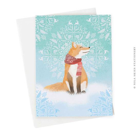 Winter Fox Holiday Card