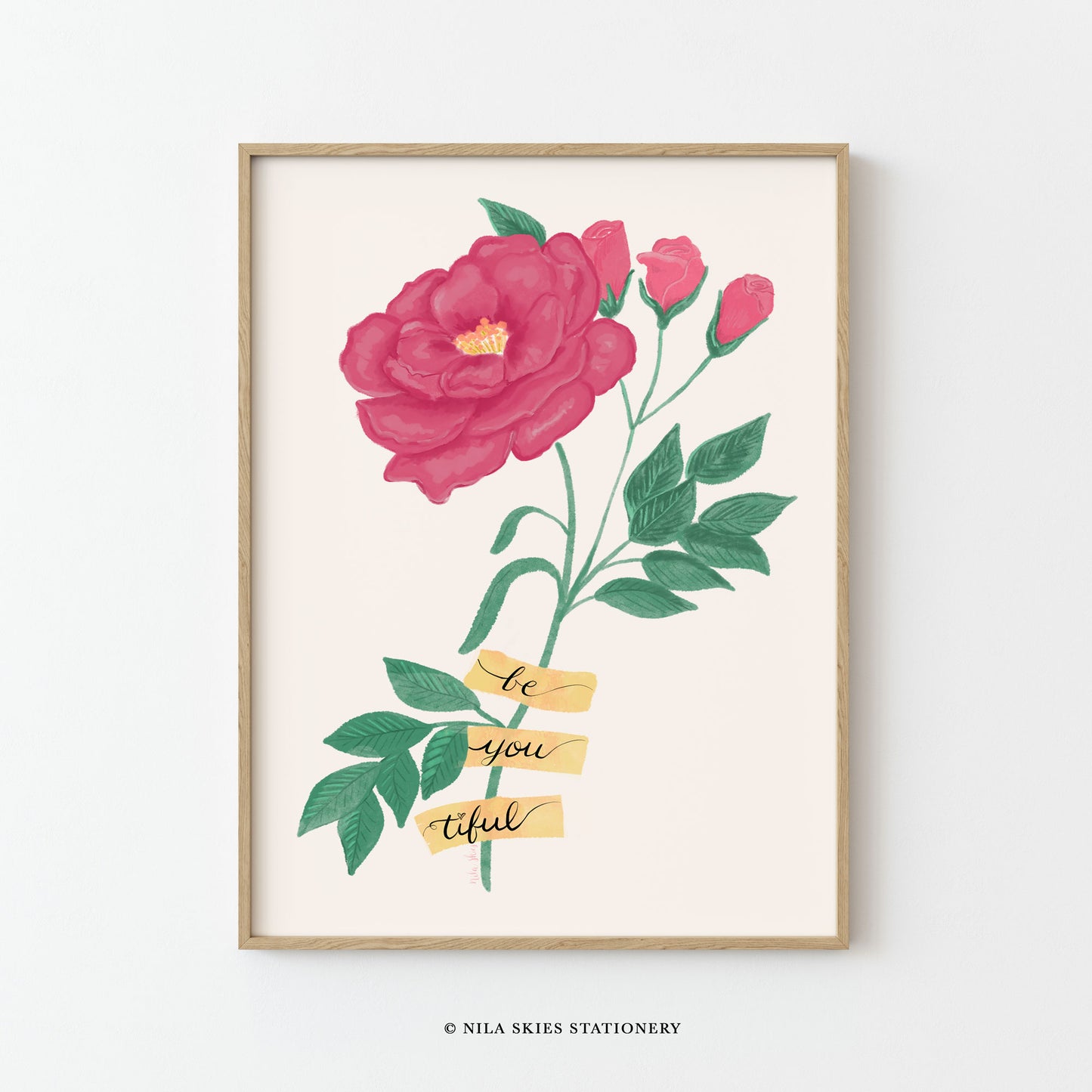 Be YOU Tiful Rose Art Print