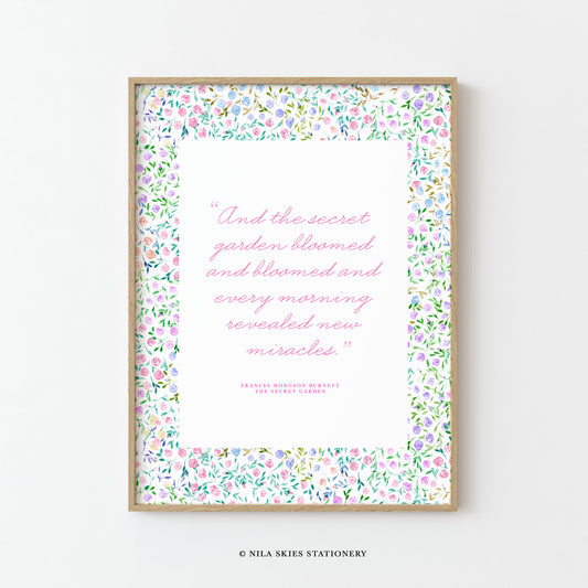 Secret Garden Quote Art Print