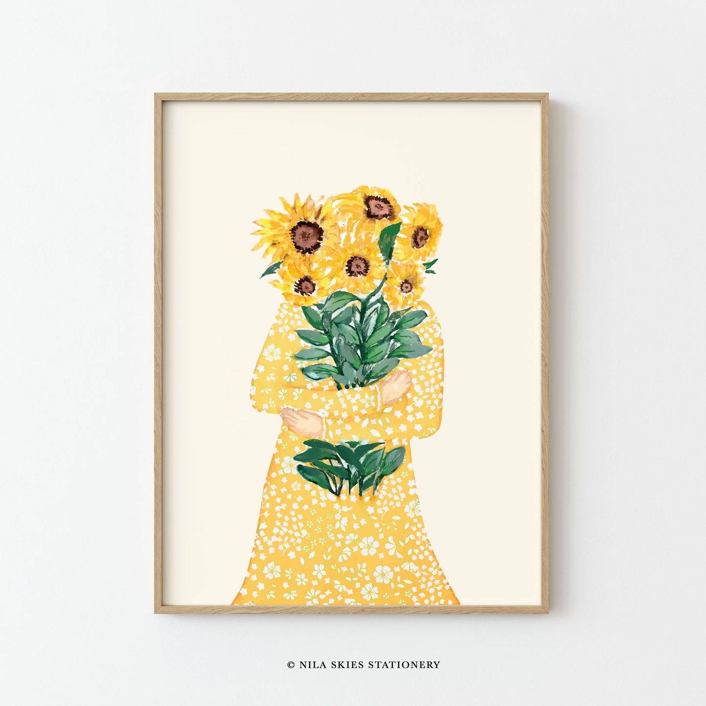 Sunflower Hug Art Print