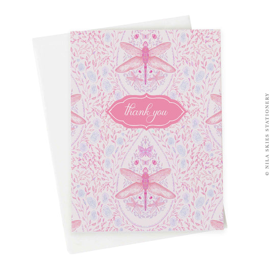 Dragonfly Print Thank You Card