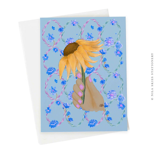 Flower for a Friend Greeting Card