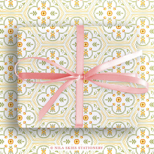 Peaches and Honey Wrapping Paper