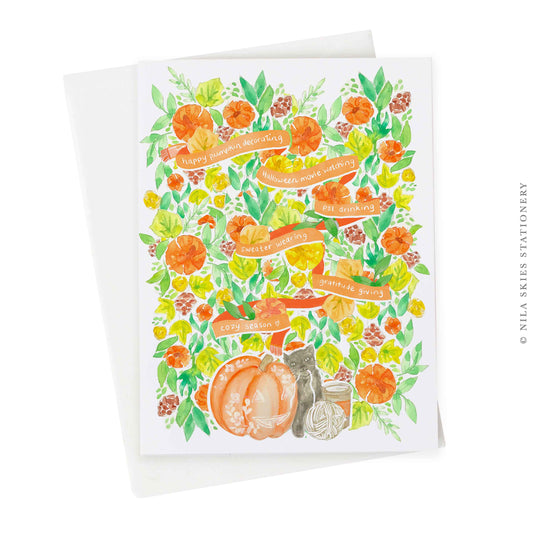 Fall Wishes Greeting Card